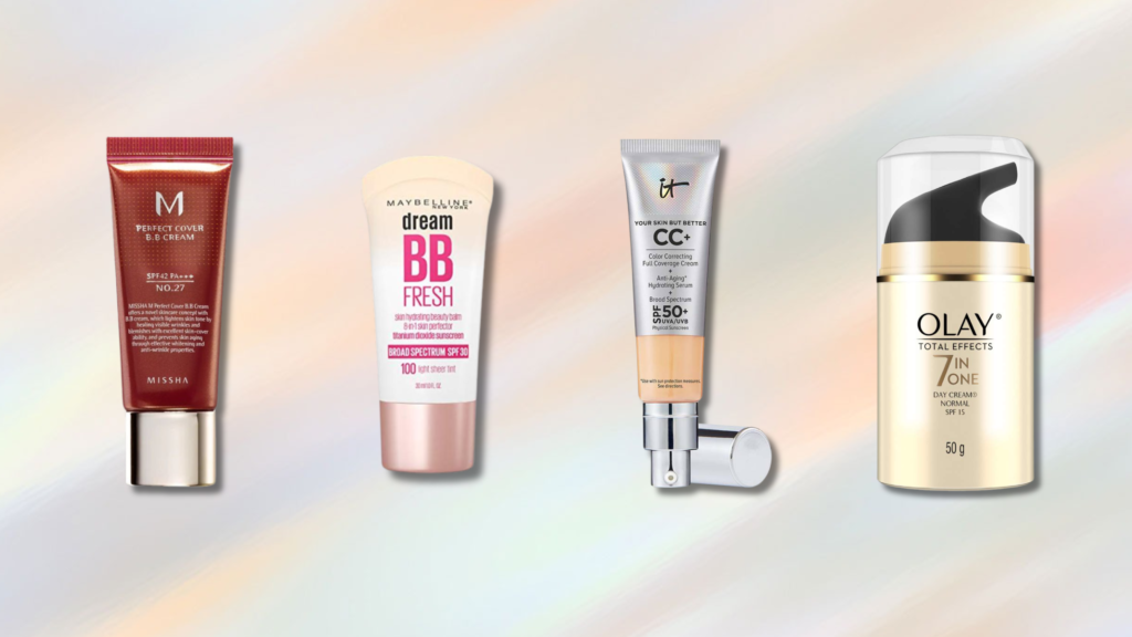 collection of bb and cc creams